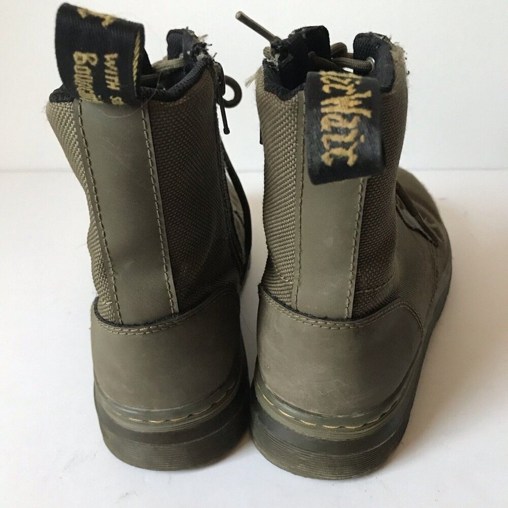 Dr Martens Combs combat army canvas tech boots olive green lace up zip Kid 4M/5‎ - Picture 2 of 7